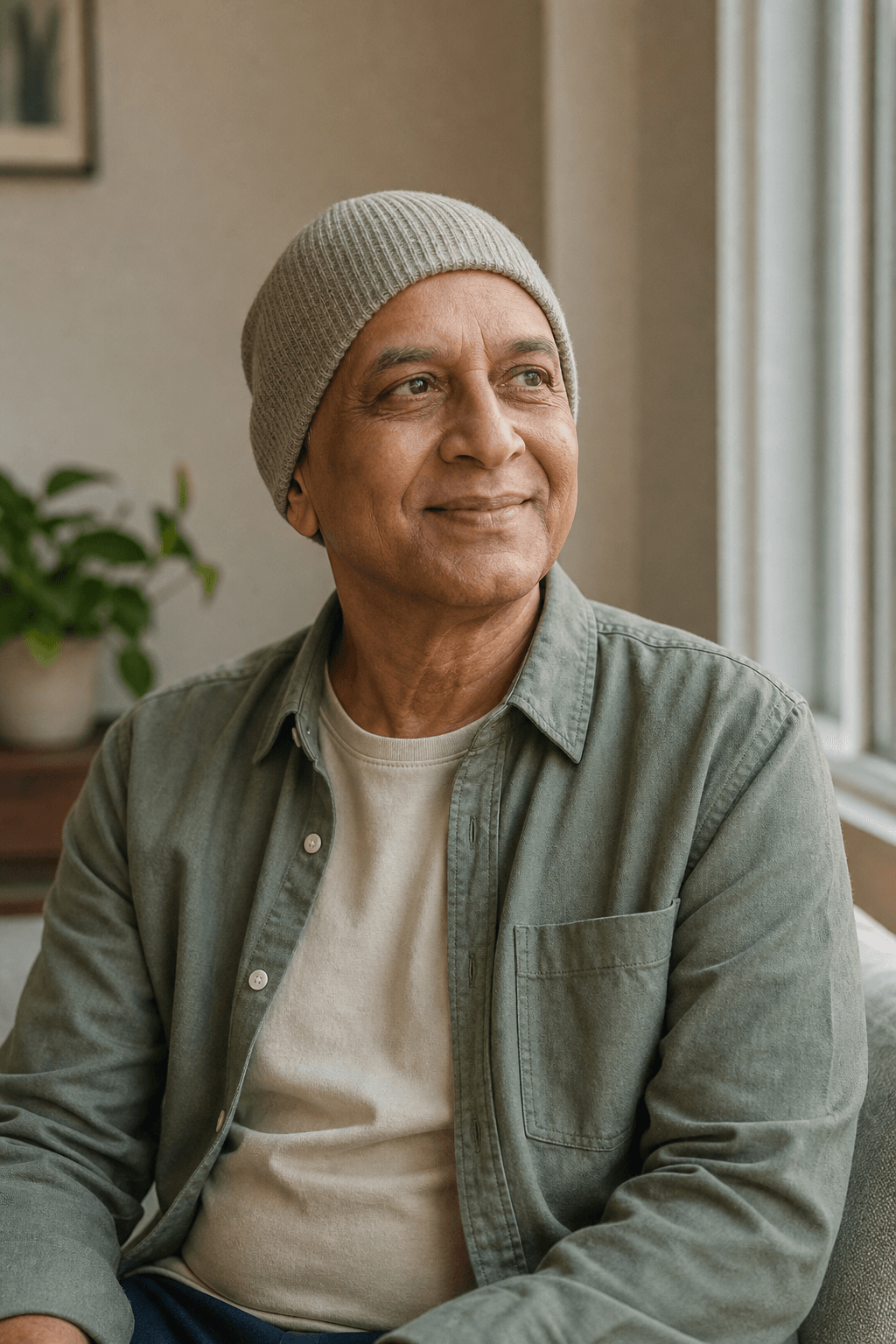 A cancer patient enjoying an ordinary good day
